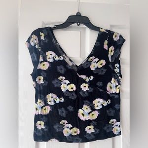 Flower black shirt